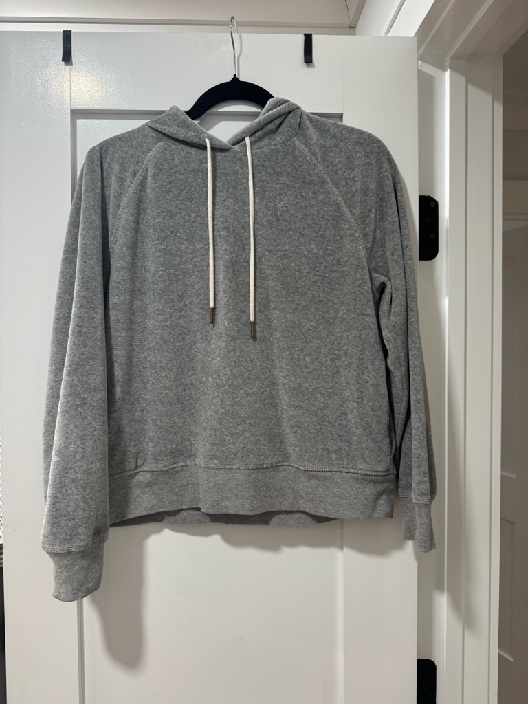J. Crew Velour Hoodie With Drawstrings